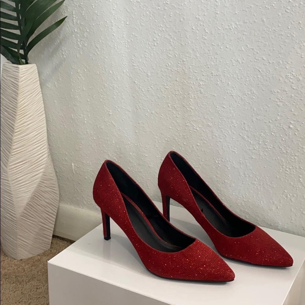 Red shiny H&M Court shoes